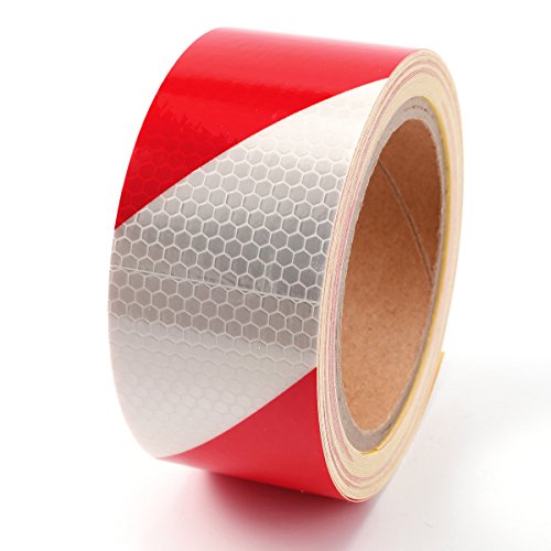 SurePromise One Stop Solution for Sourcing 10 Metros Cinta Adhesiva Reflectante para Camiones con Lados RígIDOS Cinta Señolizacion (roja/Blanca)