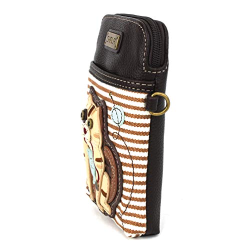 Image of CHALA Cat Collection Cell Phone Crossbody Purse-Women PU Leather /Canvas Multicolor Handbag with Adjustable Strap