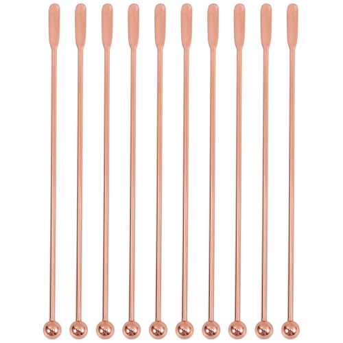 NIYANGLE 10 Piezas Cuchara Bar Espiral Acero Inoxidable Mango Ergonómico para Mezclar Cócteles Café Jugos Uso Profesional y Hogar Reutilizable