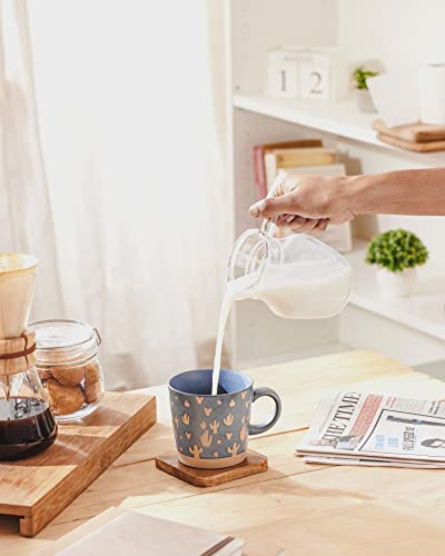 Buren Ceramics 14Oz Coffee Mugs Set Of 4, Perfect For Latte, Green Tea, Cappuccino And Beverages. Microwave And Dishwasher Safe Cups. Modern Theme Matte Finish, Makes A Great Gift #TOP3