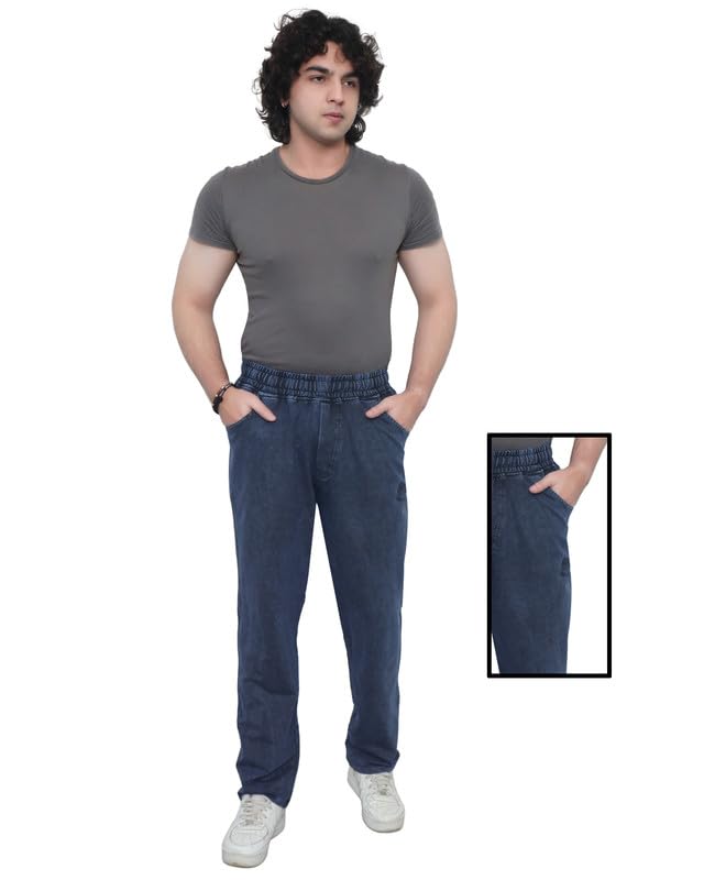 Image of Men's Premium Cotton Blend Trouser | Soft Breathable Casual Pants for Men | Regular Fit Stylish Lower for Office, Travel
