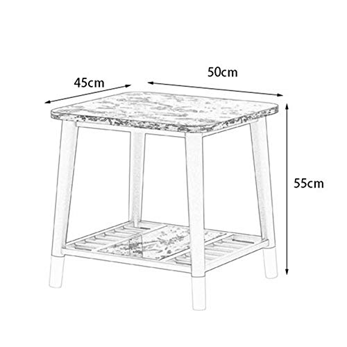 Table d'appoint canapé marbre SENSEN table basse fer meuble de chevet 2 niveaux