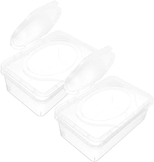 Alipis 2pcs Wipe Box Plastic Box with Lid Diapers Wipes Clear Container with Lid Refillable Wipes Container Outdoor Tissue Box Clear Tissuebox Transparent Pp Filling Baby Packing Box