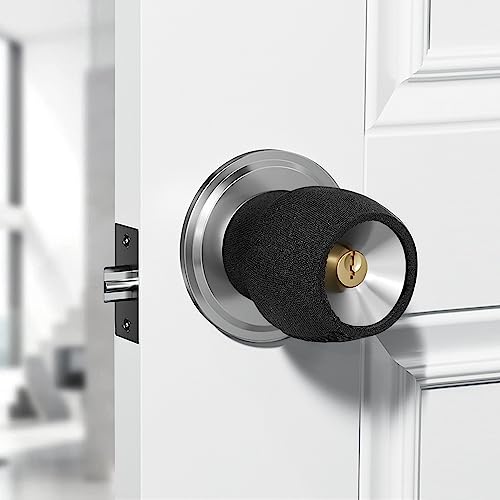 moonoom 4PCS Round Door Handle Covers - Anti-Scald Door Knob Cushion Cover - Door Handle Protector for Summer and Winter