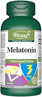 VORST Melatonin 3mg 60 Capsules | Natural Sleeping Pill Supplement for Sleep Aid