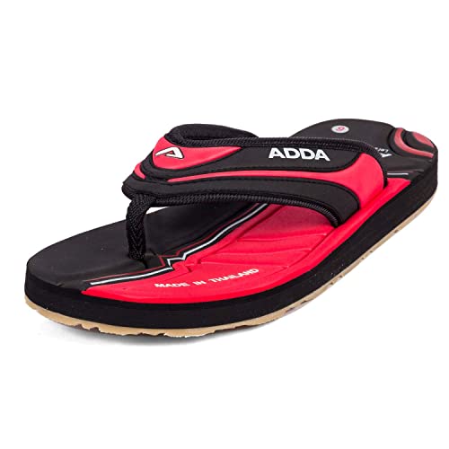 Image of ADDA Men's Slipper (BLACK /RED, numeric 6)