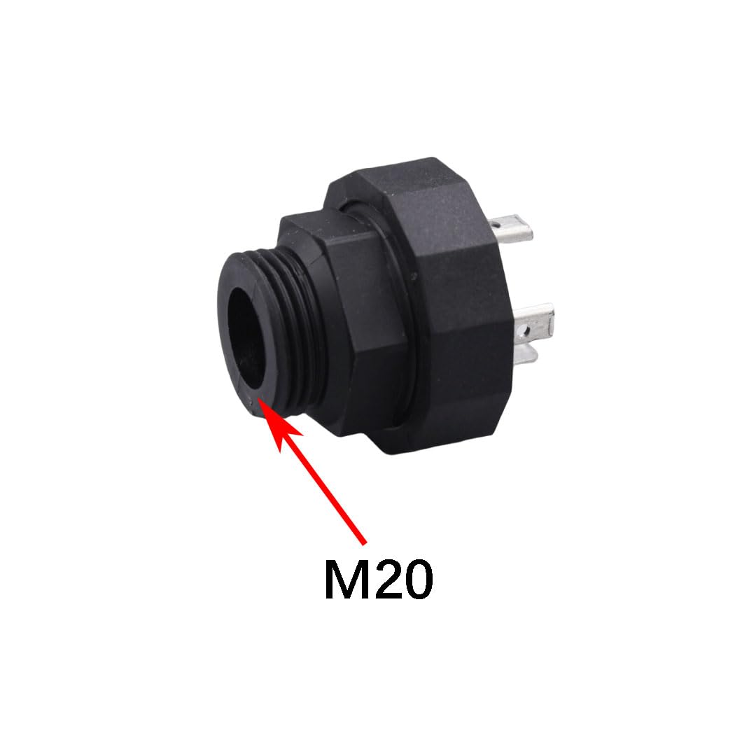 Wtyczka zaworu elektromagnetycznego serii GSP DIN 43650 typ A 3P+E 400 V 16 A męska czarna - kompatybilna z GSP 311/GSP 3 M20(5Pcs/set)