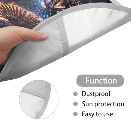 Image of Steering Wheel Sunshade Cover Anti Slip Car Interior Accessories for Sun Heat 1776-2026 250th Anniversary Car Interior Sunshade Easy Installation Universal Steering Wheel Shield