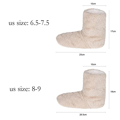 Women Floor Boots Warm Indoor Slippers Girl Warm Bootie Sock Home Ankle High Boots Noiseless Sock Shoes Flat Non-Slip Slipper4