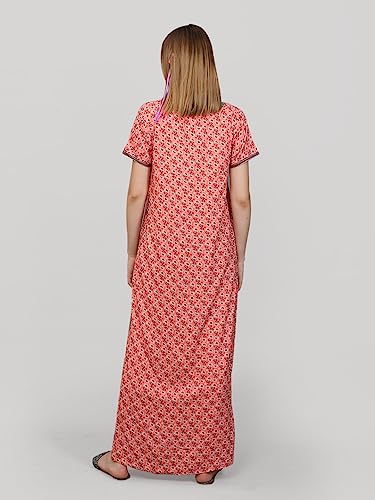 Image of Evolove Women's Viscose Liva Long Maxi Night Gown Nighty Dress with Pocket, Super Soft Comfortable (LNG-Rayon)