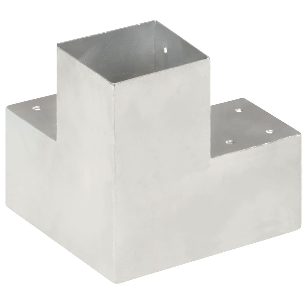 vidaXL 4x Conectores de Postes en Y Soporte Jardín Patio al Aire Libre Estacas Exterior Valla Cerca Separador Metal Galvanizado 101x101mm