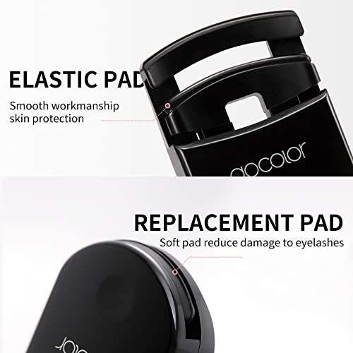 Docolor Eyelash Curler Portable Lash Curler With 1 Silicone Refill Pads Mini Eye Lashes Curlers Professional Travel Makeup Tools For All Eye Shapes #TOP2
