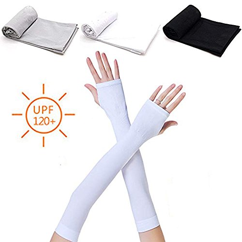 Linwnil 3 pares de mangas de brazo con protecci�n solar UV para hombres y mujeres para cubrir los brazos para proteger tu piel de la exposici�n al sol (3 pares con cubierta de mano)