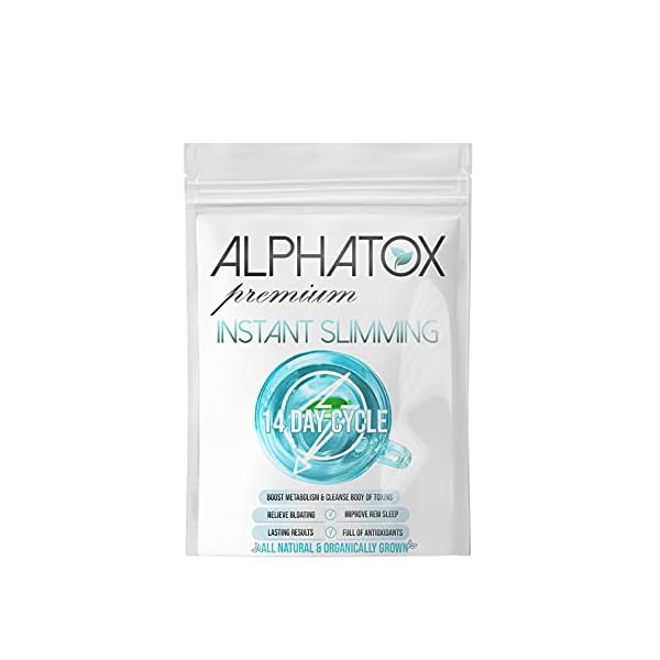 Alphatox 14 Day Premium Instant Slimming Tea Cycle | Helps Lose Weight Naturally, Full of Anti-oxidants | 14 Herbal Tea Bags | Organic Tea