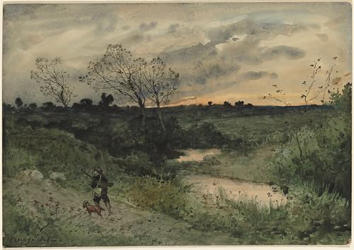 Cuadro Pintura al óleo Clásicas de Harpignies, impresión de alta calidad de 60x90cm