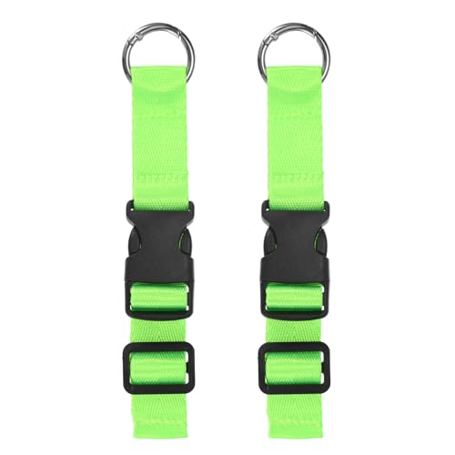 Image of M METERXITY 2-Pack Add A Bag Luggage Strap, Adjustable Suitcase Belt for Connecting Handbag /Backpack /Jacket, Luggage Connector [Bright Green]