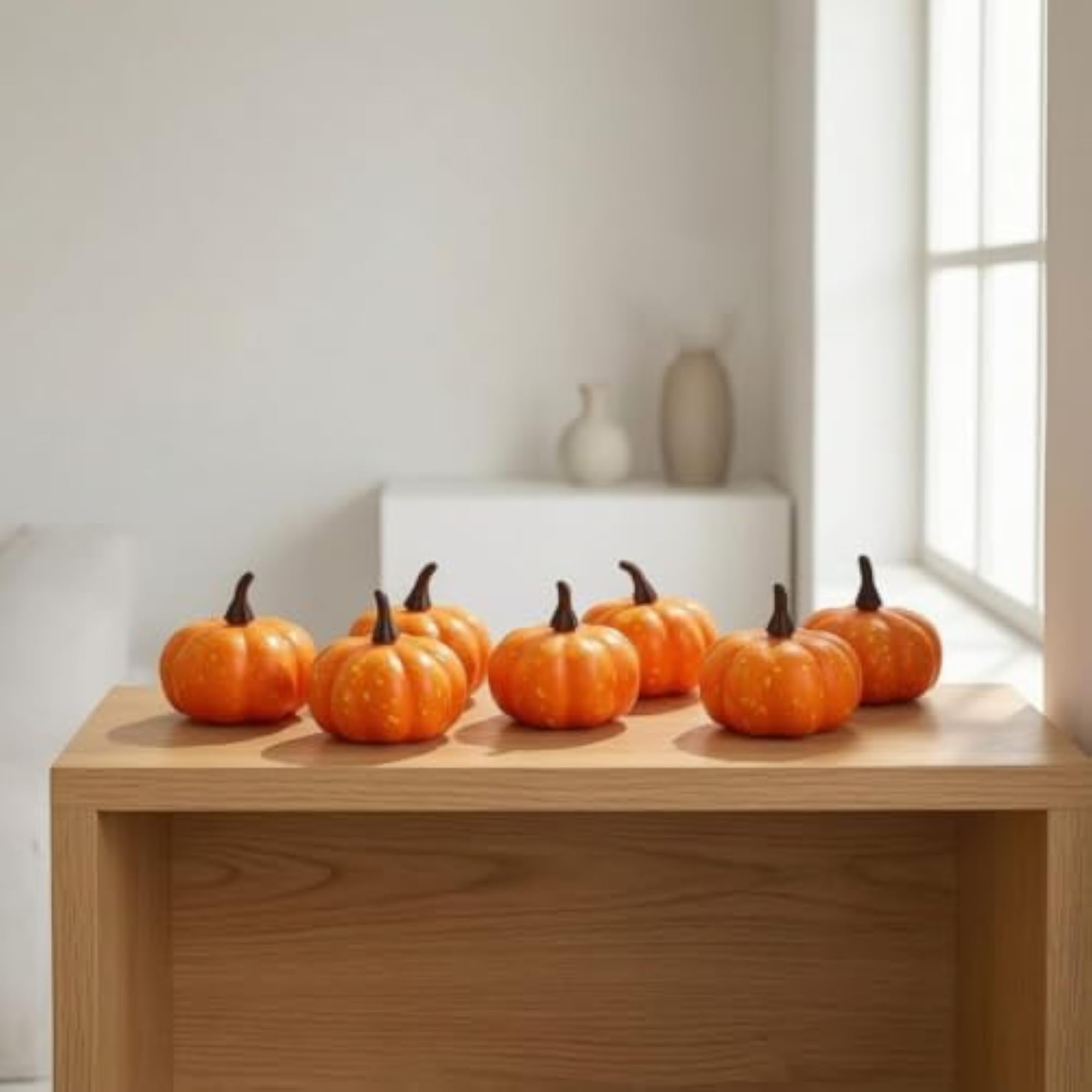 12 Pieces Soft Artificial Mini Pumpkins Decorative Decorations