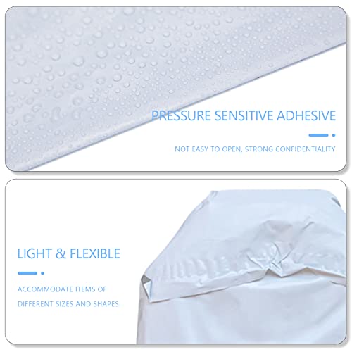 Image of White Poly Mailers 10x13in 100Pcs, Shipping Bag Envelope for Clothing, Self Strong Adhesive Mailing Envelopes for Business Suppliers, Flexible Secure Package, Waterproof, Tear Resistant Postal Bags