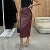utcoco Womens Long Faux Leather Skirt Bodycon High... #1