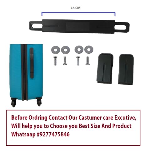 Image of Luggage Wheel,Handle,Lock Only for Replacement and Repair for VIP, Safari, Skybag, Amrican Tourister Suitcases Luggage Part (2 PCS HANDLE BLACK)