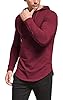 AIYINO Men's S-5X Long Sleeve Fashion Athletic Hoodies Workout Sweatshirt Hip Hop Pullover Hooded (5XL Wine Red) #4