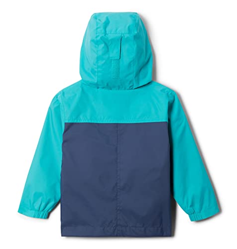 Columbia Jaqueta Rain-Zilla para meninos, Bright Aqua/Dark Mountain, XX-Pequeno