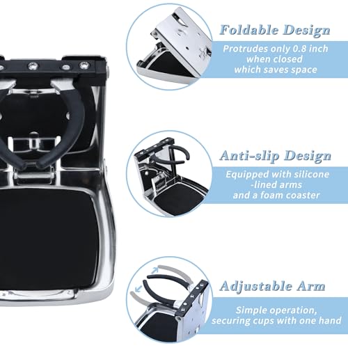 Portavasos plegable ajustable de acero inoxidable 304 miniatura 3