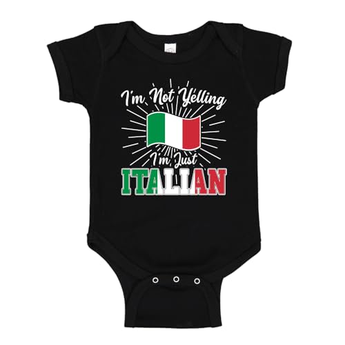 I'm Not Yelling I'm Italian Baby Bodysuit One Piece Or Toddler Shirt Cute Italian Baby Boy or Girl Outfit