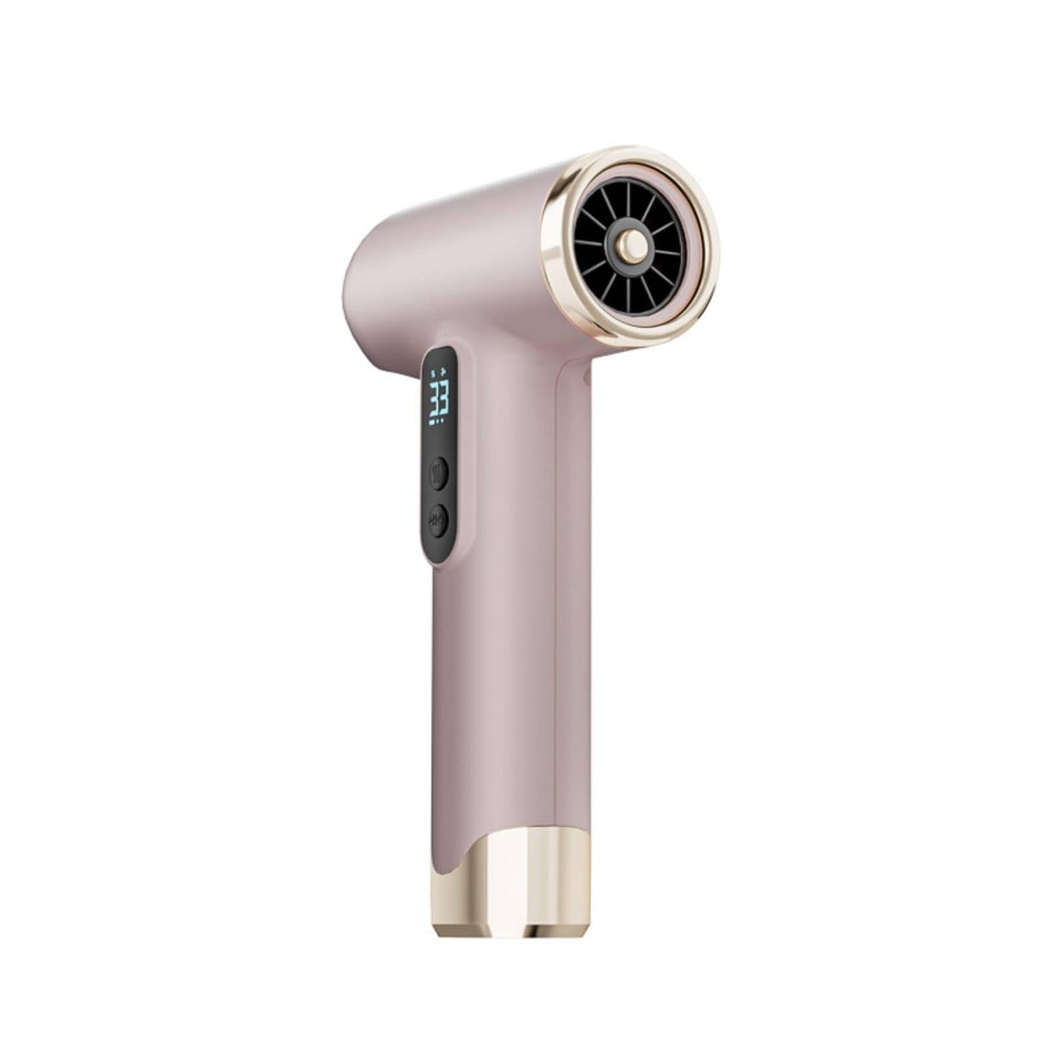 Dual Buttons Cordless Hair Dryer Side Display Compact Hair Dryer Matte Finish for Dorm, Pink, English Version-image-48