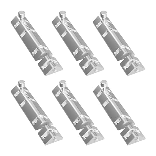 Image of Atlantic Triangle Tower Bolt 4 inch, Tower Bolt for Main Door and Bathroom, Door Latch for Bedroom, Tower Bolt for Home, Offices, Doors, Windows, Easy to Fit, S.S. Finish, (Pack of 6 Pcs)
