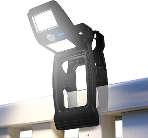 Clip on Solar Lights Outdoor | Waterproof Outdoor Lights Solar Powered,360 Degree Rotatable Motion Sensor Lamp Energy-Saving Lighting for Gate Fence Patio Shed Porch