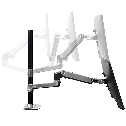 Image of Ergotron - LX Vertical Stacking Dual Monitor Arm, VESA Desk Mount - for 2 Monitors Up to 40 Inches, 7 to 22 lbs Each - Tall Pole, Polished Aluminum