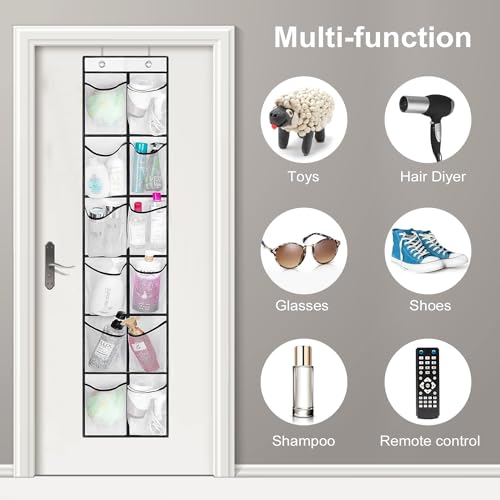 Gomaji JH-12MX1-W 12 Large Pockets Over Door Hanging Shoe Organizer thumb #5