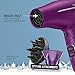 Conair Hair Dryer, Worldwide Travel Hair Dryer with Smart Voltage Technology and Folding Handle, Includes Diffuser and Concentrator, Purple