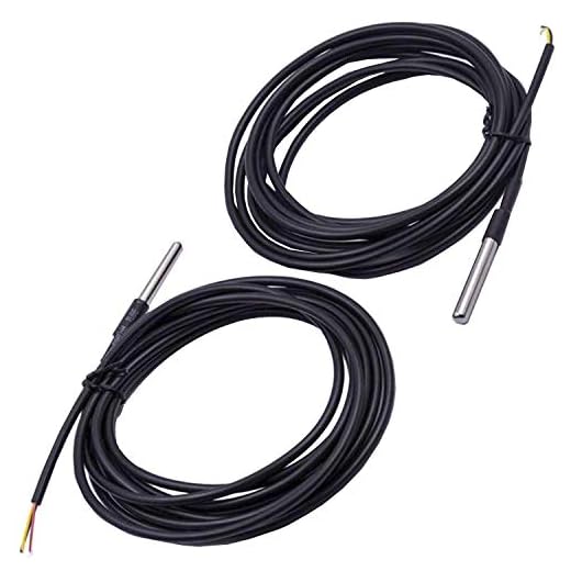 AZDelivery 2 x 3m Cable DS18B20 Sensor de Temperatura Digital de Acero Inoxidable Sensor de Temperatura Resistente al Agua Compatible con Arduino y Raspberry Pi con E-Book Incluido!