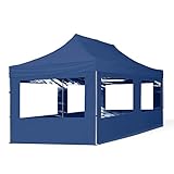 TOOLPORT Faltpavillon Faltzelt 3x6m - 4 Seitenteile ALU Pavillon Partyzelt Marine Dach 100% WASSERDICHT