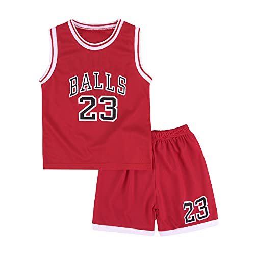 Image of CM C&M WODRO Toddler Kid Basketball Jersey Outfit Baby Boy Girl Letters Tank Top + Track Shorts Sets Boy Summer Clothes