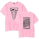 weissyo t-shirt per le donne estive girocollo hip-hop maniche corte unisex trend casual manica corta charlotte de witte stampa in cotone magliette cosplay t-shirt-pink||3x_l