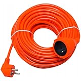 Verlängerungskabel 50m Außen mit Erde Blow PR-160 Kabel 3x1 5mm² sichere Steckdose Winkelstecker Orange für Garten Baustelle Garage Elektrowerkzeuge Lange Reichweite