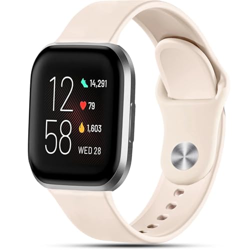 VELULYX Silikonarmband kompatibel mit Fitbit Versa 2/Fitbit Versa/Fitbit Versa Lite, Sportarmband für Herren Damen
