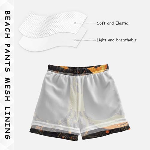 Pigsaly Boys Swim Trunks Cute Lobster Sparkle Boys Board Shorts Swimsuit Swimwear Summer Bathing Suit 3T Multicolor4