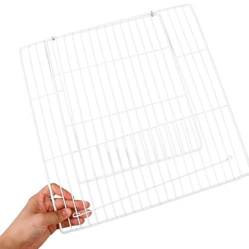 Puerta de jaula para mascotas con panel abatible cifrado de 35x35 cm 6