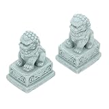 PEPLAYTAL 2piezas Adornos De León De Piedra Resina Decoración De León para Pecera y Acuario para Paisajismo De Tanque De Agua Color Aleatorio