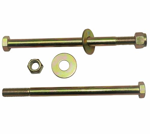 Image of 5 /8 inch x 9 inch Hex Head Bolt by Color Galvanization with Nylon Lock nut and Large Size Washer Assortment Kit,Alloy Steel,Grade 8.(2pcs Pack). by Metalsuberg