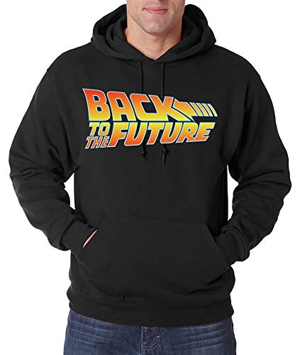 Youth Designz Sudadera con capucha para hombre, modelo de regreso al futuro. Negro L