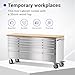 CHETTO C 72 inch Tool Chest Tool Box Mobile 15 Drawers Storage Rolling Cabinet with Wheels Lock Key Locking System Drawer Liners for Garage Warehouse Repair Shop