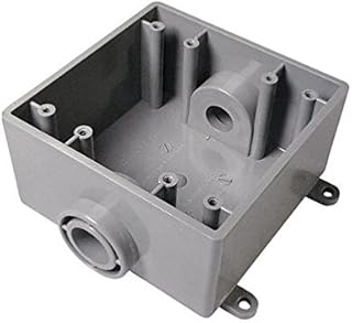 Cantex Outdoor Switch/Outlet Box Fsc Pvc 2 Gang, 3/4 