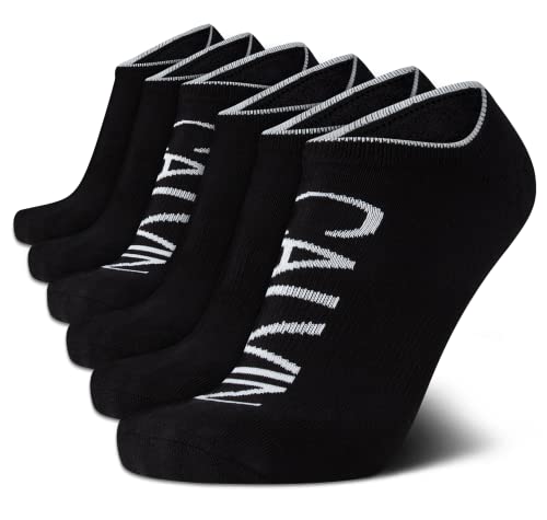 Image of Calvin Klein Mens No Show Socks - 6 Pack Soft Cotton Blend Cushioned Athletic Low Cut Socks for Men for Sports and Running