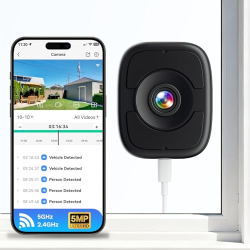 【Costruito per tutte le finestre e Wi-Fi dual-band】 La telecamera di sicurezza wireless LongPlus per finestre supporta sia Wi-Fi a 2,4 GHz che 5,0 GHz, adatta a tutti gli scenari in vetro per uso domestico. Finestre di casa o appartamento, display in vetro vetrine, pareti in vetro per ufficio, camper o anche configurazioni di osservazione di uccelli o pesci al coperto, possono essere facilmente visualizzate da questa telecamera per finestre, senza riflessi e riflessi di vetro.