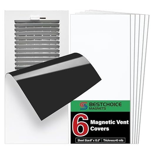 6 Pack Magnetic Vent Covers, Strong Vent Covers 8x15.5inch High Strength Magnetic Vent Cover for Floor Wall and Ceiling Registers Home HVAC and AC Vents
